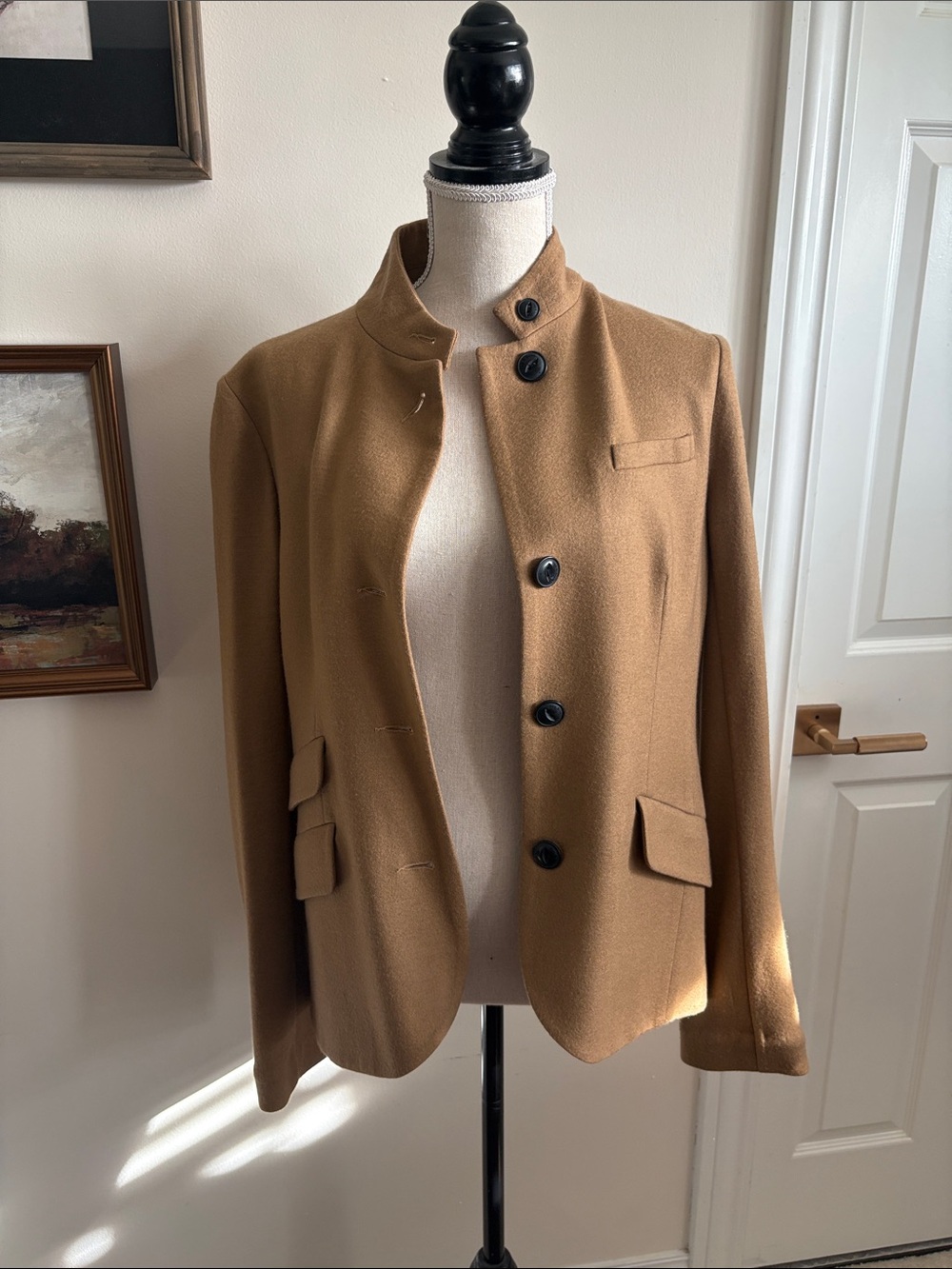 rag & bone Camel Brown Slade Japanese Wool Blazer